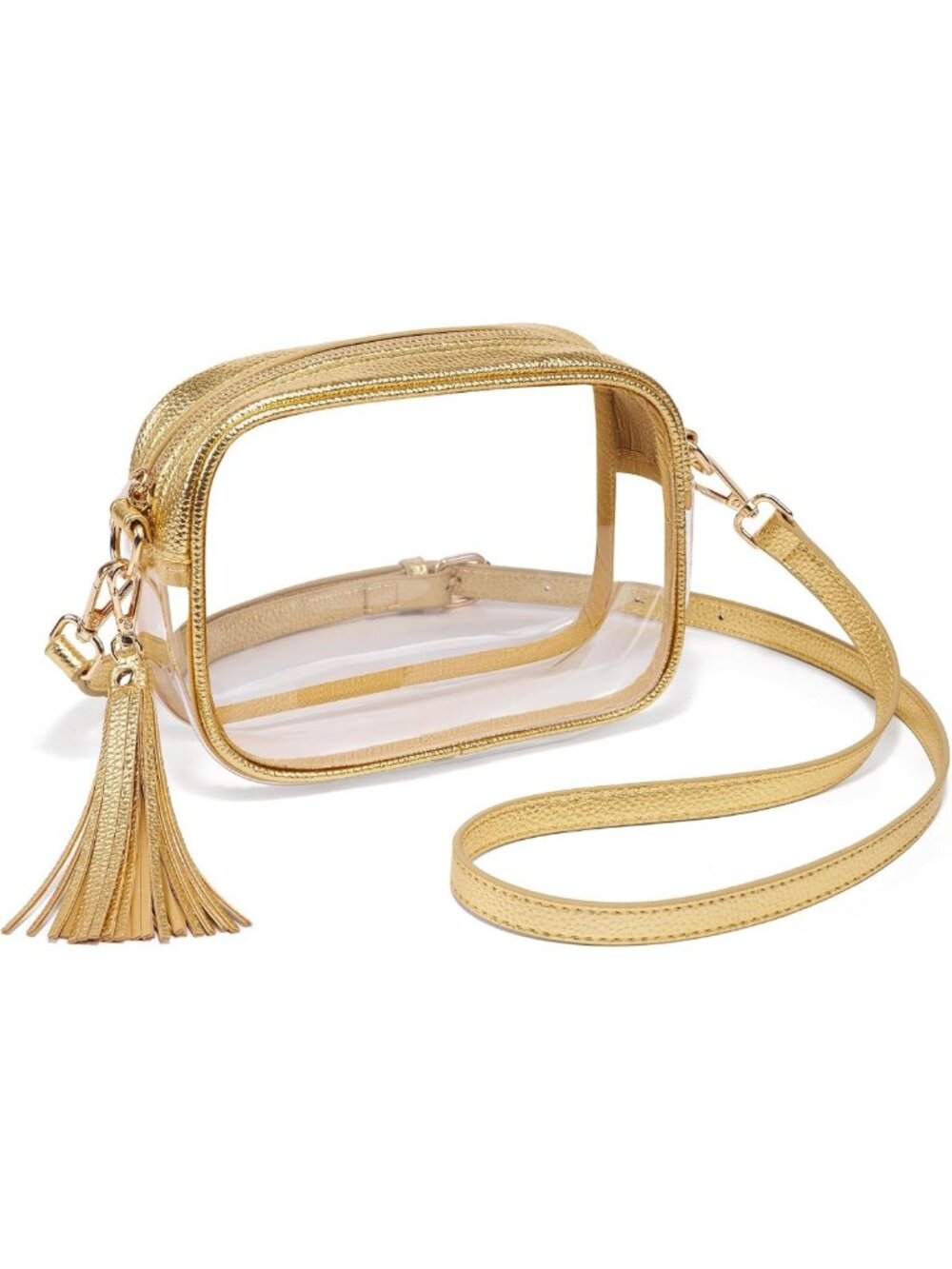 Clear Stadium Approved Crossbody Bag - PVC Transparent Purse for Concerts